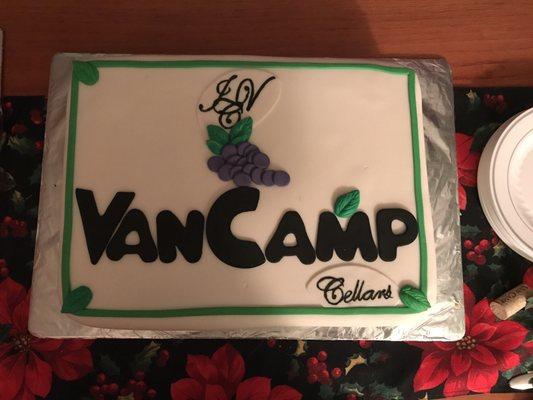 Van Camp Winter Holiday Party Cake.