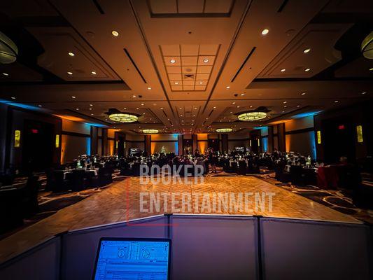 Event with uplights. A great way to enhance your event's look!