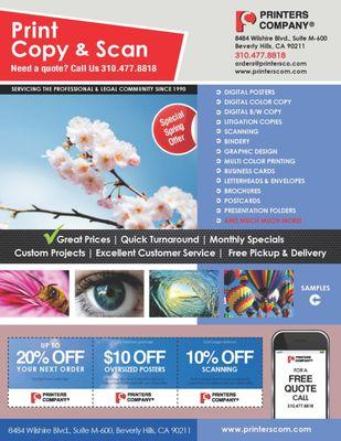 Printers Company,
your copy and Print Center.