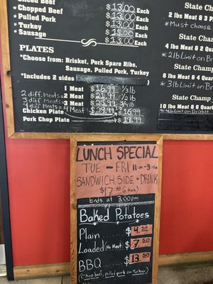 Partial menu