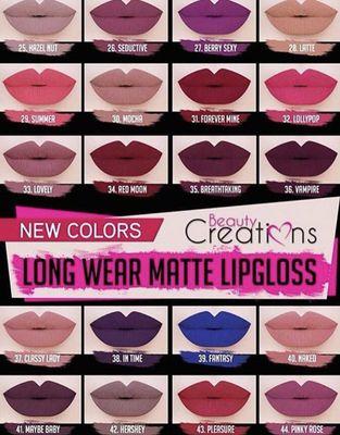 Matte lipsticks