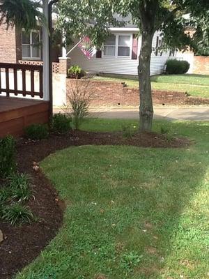 Curved beds create an artistic flair to landscaping. Sets your lawn apart from normal straight lines...