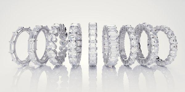 Variety of Eternity Rings offered by Blingster Jewelry & Diamonds