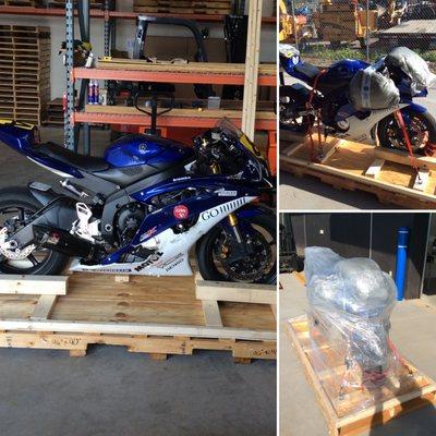 Powersports....we can get it there and if you save the packing, we can bring it home.