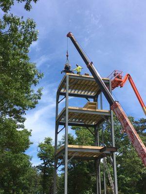 Custom Tower for Private Business, Fabricated and Erected by Mahan