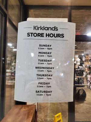 New hours