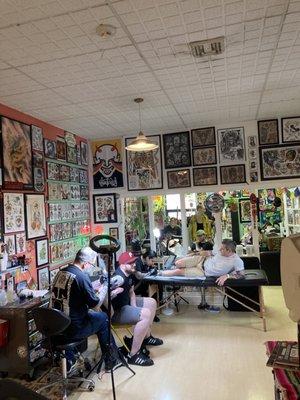 People getting tattooed