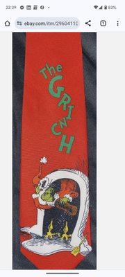 Grinch tie needed a cleaning