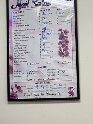 Nail Salon Prices