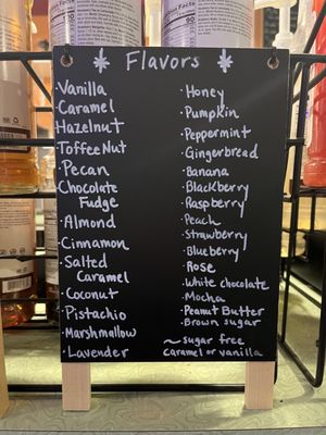 Flavor list, have every flavor all year long !