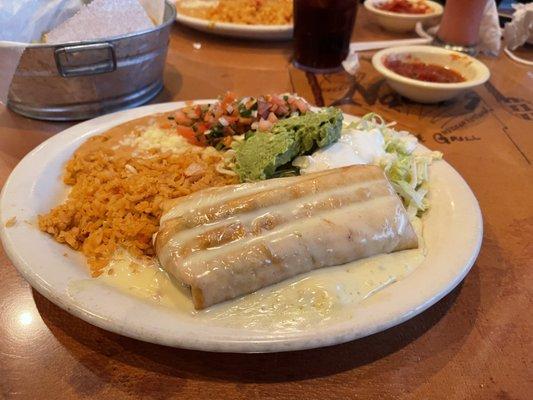 Shredded chicken Chimichanga