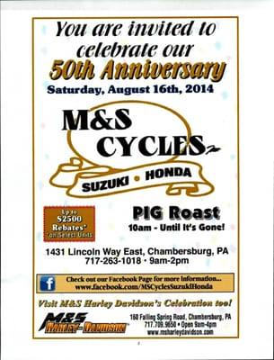 50TH Anniversary Celebration Aug 16, 2014