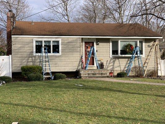 Street view new fascia board and aluminum capping