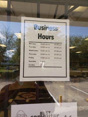 Store hours