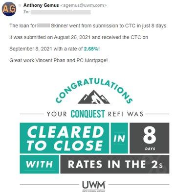 Another 8-day Refinance!