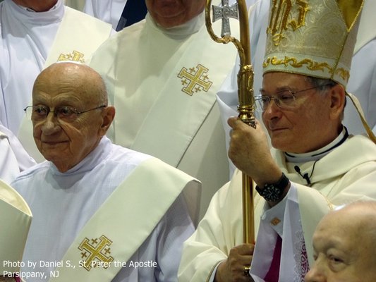 Jubilee Celebration for permanent Deacons Diocese of Paterson, Bishop Serratelli with Deacons