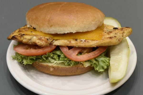 Grilled chicken sandwich.