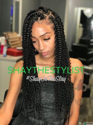 Large bohemian box braids