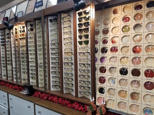 Wide Variety of glasses and sunglasses.