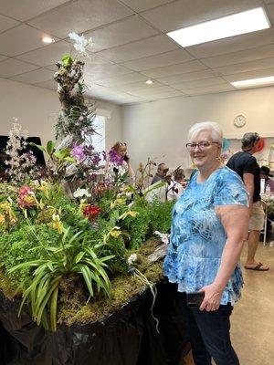 Mom at the orchid festival.