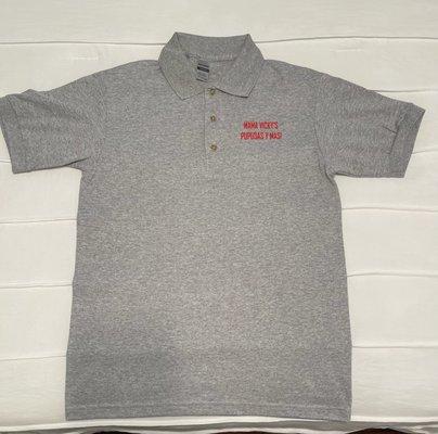 Custom Polo Shirts for Restaurant, left logo