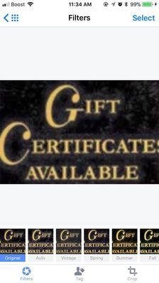 Gift certificates available For Cleaning Services ~N~ For Your next Luxurious Massage session , Hair Removal As well