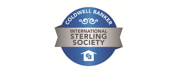 Proud to earn membership in the Coldwell Banker Sterling Society. Given to the top 15% of agents country wide.