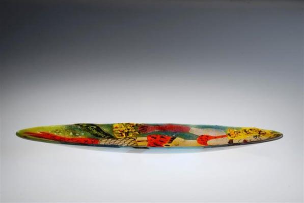 Glass bowl. Part of the "Filles de joie" collection by Armelle Le Roux.