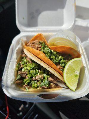 Beef and barria taco