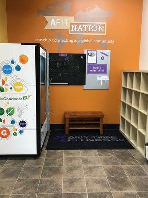 Cubby Storage and Healthy Vending Machine