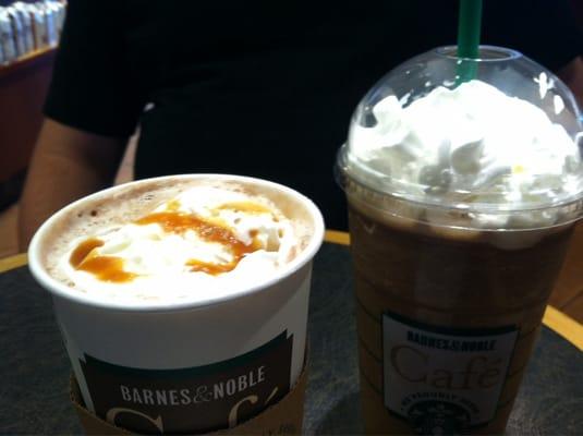 Salted carmel mocha and mocha frapachino