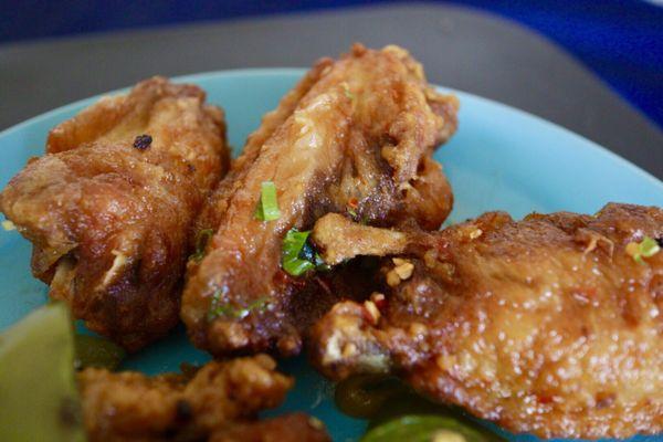 Their Asian wings were surprisingly good. Was not expecting a little mom and pop fried chicken place to have wings like these.