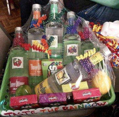 Not related to the business but I won this basket from my work party we had there