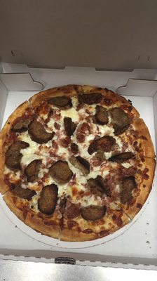 Session meatball. Bacon pizza