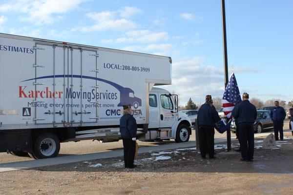 Raising of our Flag, performed by the District 5 VFW Honored Guard.