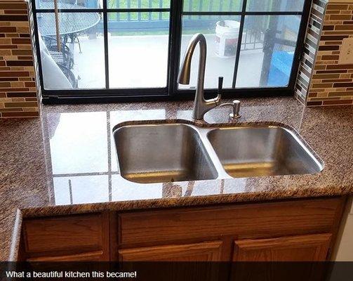 replaced kitchen countertop