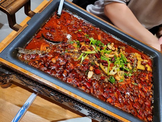 Flat fish cooked Hot and Spicy style