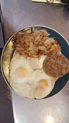 2 Egg Breakfast with the lucky two yolker!