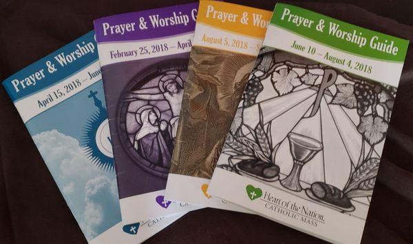 The free Prayer and Worship Guides delivered to me by mail to help me participate at home