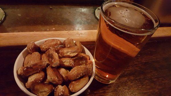 Beer and pretzels