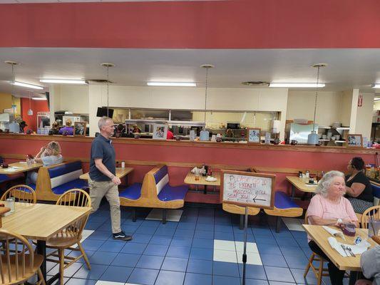 Indoor dining area.