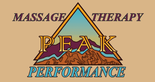 Business card and logo of Peak Performance Massage Therapy