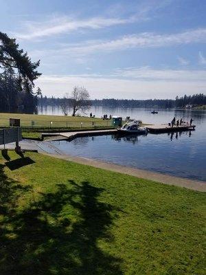 View of Spanaway Lake from the trail.