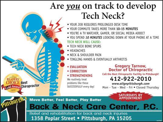 Are you on track to develop Tech Neck?