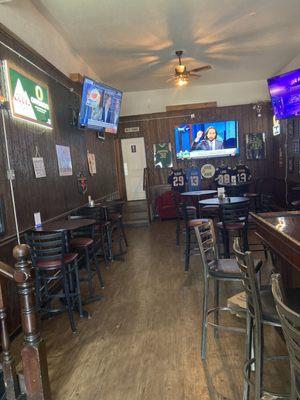 Seating area in bar area.