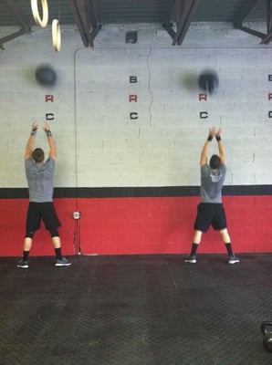 Bryan and Pat getting after some Wall Balls