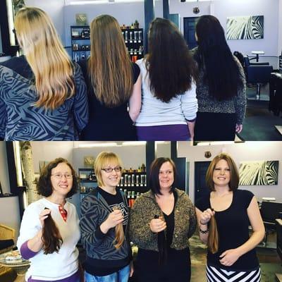 These beautiful ladies donated their locks to "kids with cancer". It was so fun to be a part of the process:)