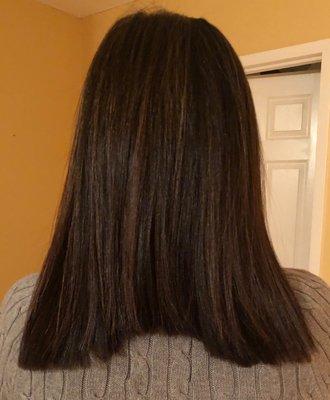 Haircut from back (supposed to be long- bob)