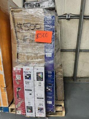 Customer return tv pallet.