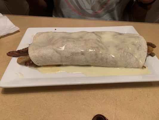 Steak and cheese burrito